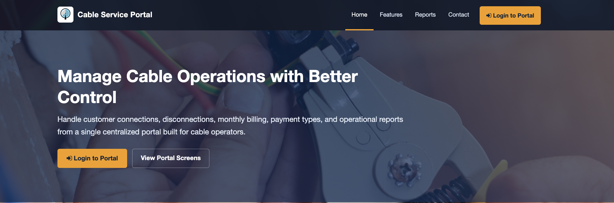 Cable Service Portal